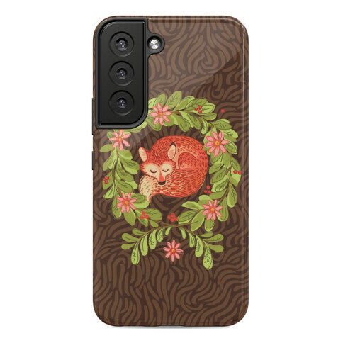 Sleeping Fox Wreath Phone Case